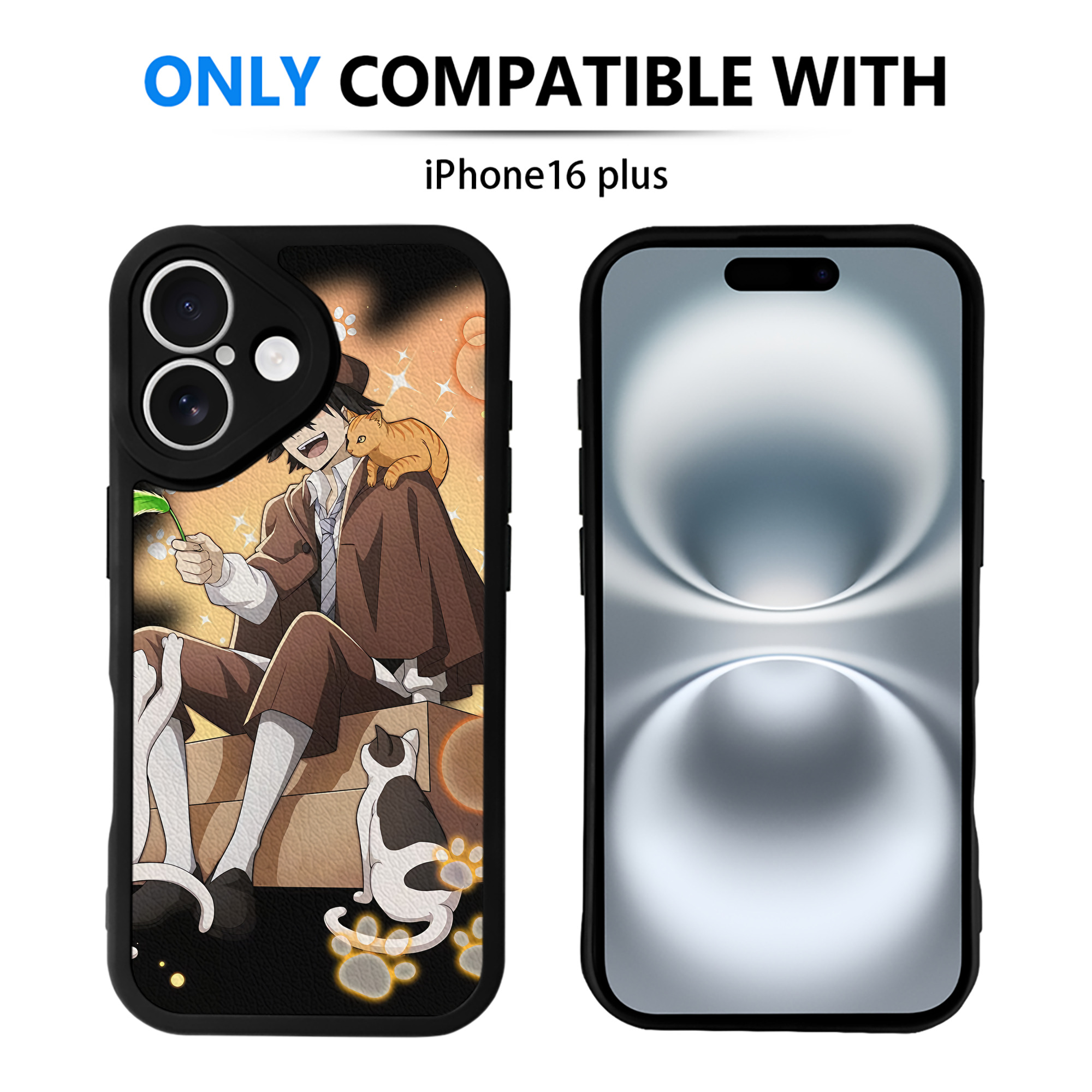 （画像用） 文豪ストレイドッグス Bungo Stray Dogs 【iPhone 16シリーズ対応】シリコンスマホケース（レザー調） 材質：シリコン